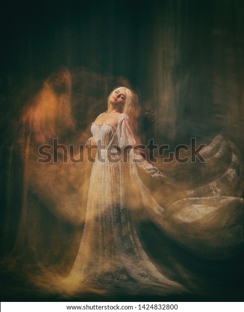 Slave Servant Darkness Queen Albino Blonde Stock Photo (Edit Now