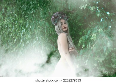 Slavic legends about mermaid, mystical illustration for folklore. Siren look  - Shutterstock ID 2252279633