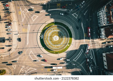 Slavija Square In Belgrade, Serbia