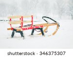 Sledge in The Snow in Winter