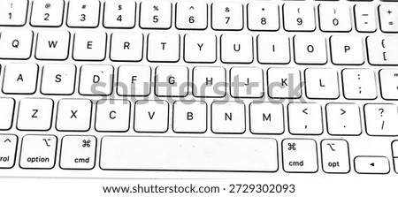 Sleek Computer Keyboard Pattern in Black And White