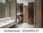 Sleek and Contemporary Restroom Design with Elegant Features  