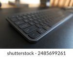 Sleek Logitech wireless keyboard. Low-profile keys for comfortable typing. Modern design with space-saving layout. Perfect for home office or professional workspace. Enhances productivity.