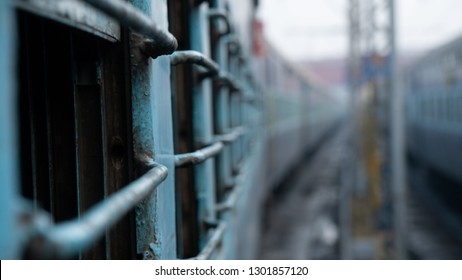 sleeper class train in india view from the window