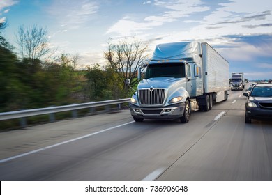 Sleeper truck on highway