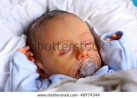 Similar – Baby asleep while parents caress