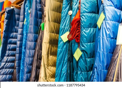 Sleeping Bags For Sale At A Sports Equipment Store