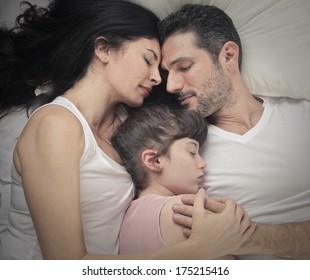 sleeping family