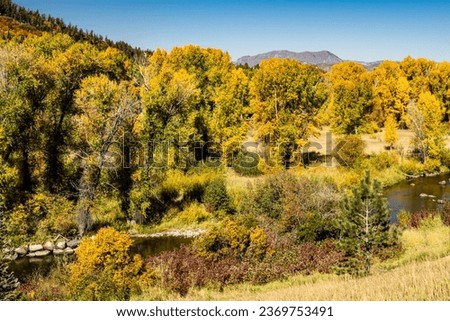 Sleeping Giant (Elk Mountain) with fall foliage in the foreground