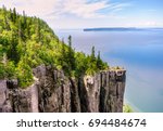 Sleeping giant lake superior mountain cliff lookout