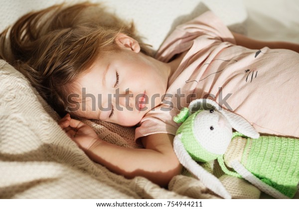 Sleeping Little Girl Carefree Sleep Little Stock Photo Edit Now