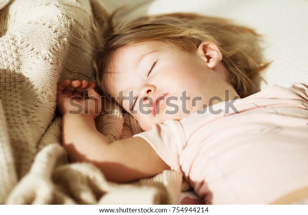 Sleeping Little Girl Carefree Sleep Little Stock Photo Edit Now