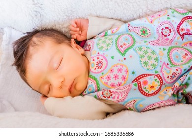 Sleeping newborn baby portrait - Kempen, Germany - Shutterstock ID 1685336686