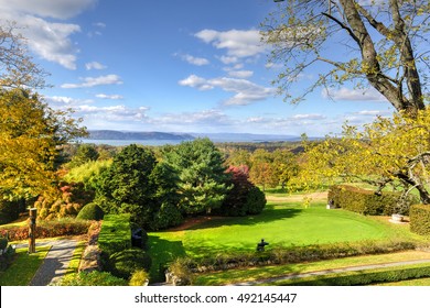 Sleepy Hollow, New York - October 21, 2012: Kykuit, The Rockefeller Estate. A Grand Mansion That Was The Rockefeller Home And Is Now A Historic Site Of The National Trust For Historic Preservation.