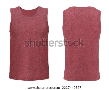 Sleeveless Tank Top,Redm Front and Back