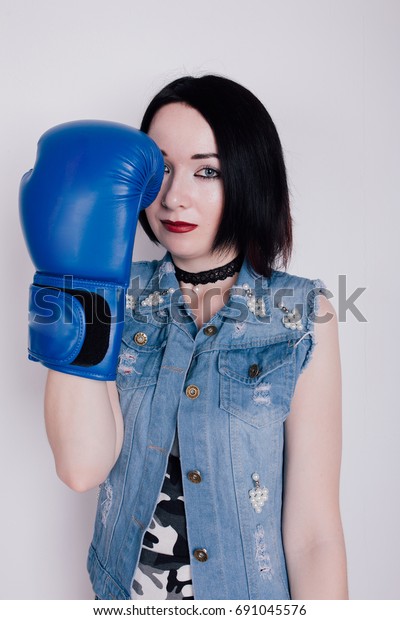 Slender Sporty Brunette Girl Short Haircut Stock Photo Edit Now