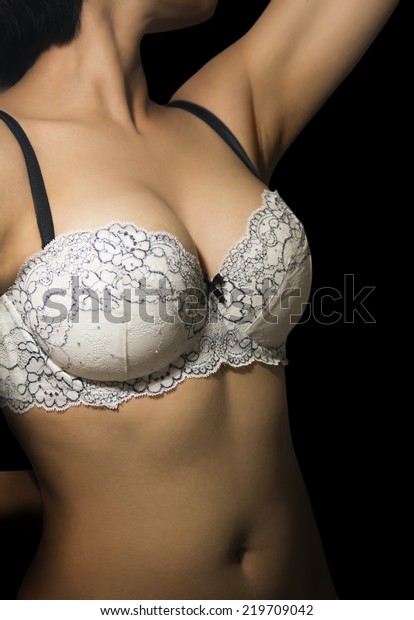 Slender Woman Wearing White Brassiere库存照片219709042 Shutterstock