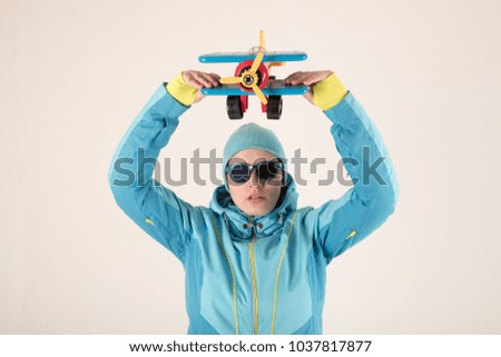 Similar – Pilot glasses with woman