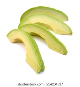 Slice Of Avocado On White Background 