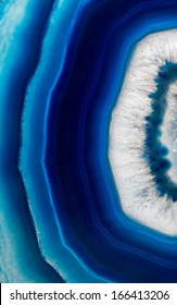 Slice background  of a  blue agate crystal 