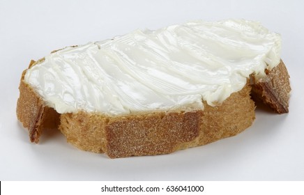 Slice Of Bread With Cream Cheese