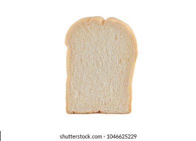 A slice bread isolated on a white background - Shutterstock ID 1046625229