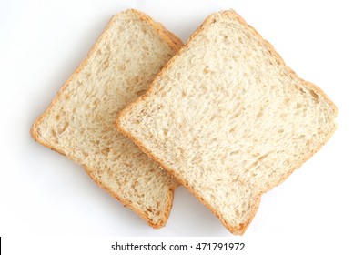 Slice Bread Isolated On White Background