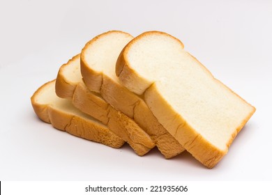 Slice Of Bread On White Background