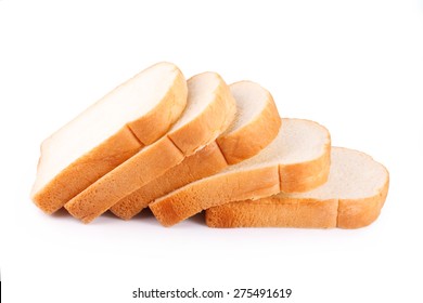 Slice Of Bread On White Background 