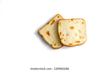 slice bread over white background 
