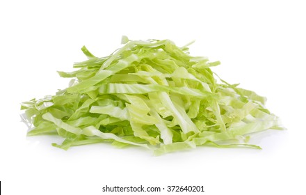 Slice Cabbage On White Background