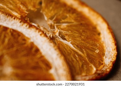 a slice of dried orange