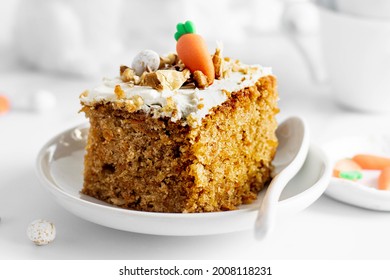 Slice of fresh homemade carrot cake - Powered by Shutterstock