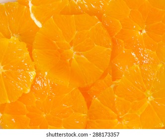 Slice of fresh orange isolated background - Shutterstock ID 288173357