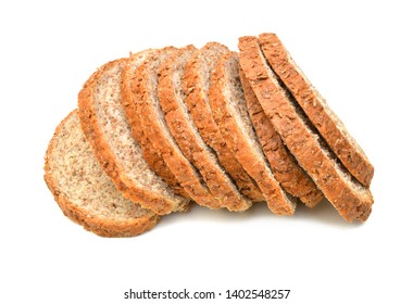 Slice grain bread isolated on white background - Shutterstock ID 1402548257