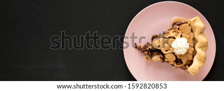 Similar – Image, Stock Photo Pink chocolate pie sliced and Christmas Advent concept