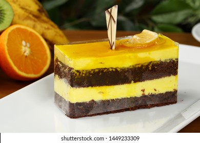 A Slice Of Layered Lemon Cake