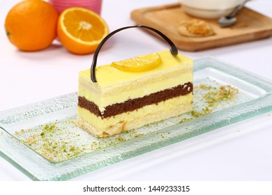 A Slice Of Layered Lemon Cake