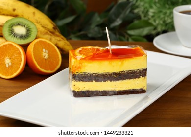 A Slice Of Layered Lemon Cake