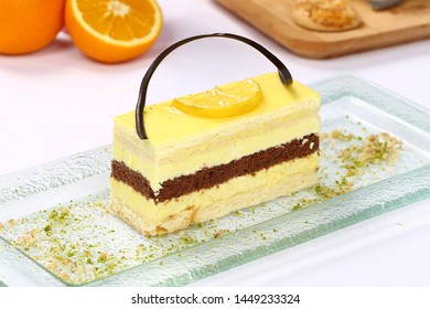 A Slice Of Layered Lemon Cake