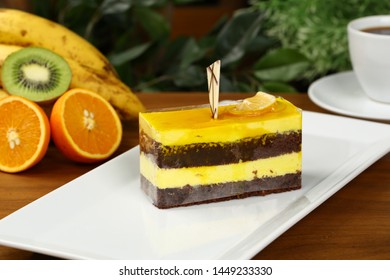 A Slice Of Layered Lemon Cake