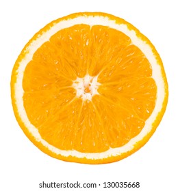 Slice Of Orange Fruit Isolated