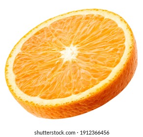 Slice of orange fruit isolated on white background - Shutterstock ID 1912366456