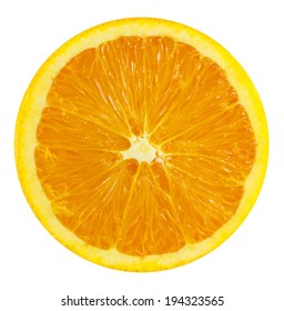 Slice of orange. isolated on white. - Shutterstock ID 194323565