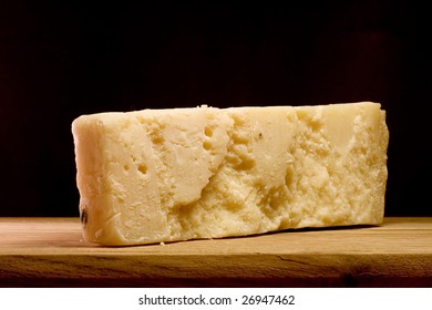 Slice Of Parmesan Cheese, Closeup