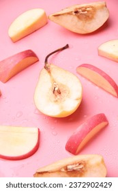 a slice of pear and apple 