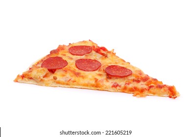 Slice Of Pizza Isolated On White