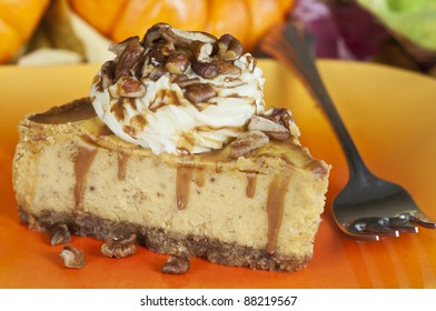 A Slice Of Pumpkin Cheesecake