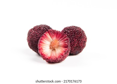 slice of ripe waxberry isolated on white background