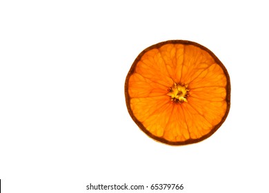 A slice of satsuma backlit on a white background - Powered by Shutterstock